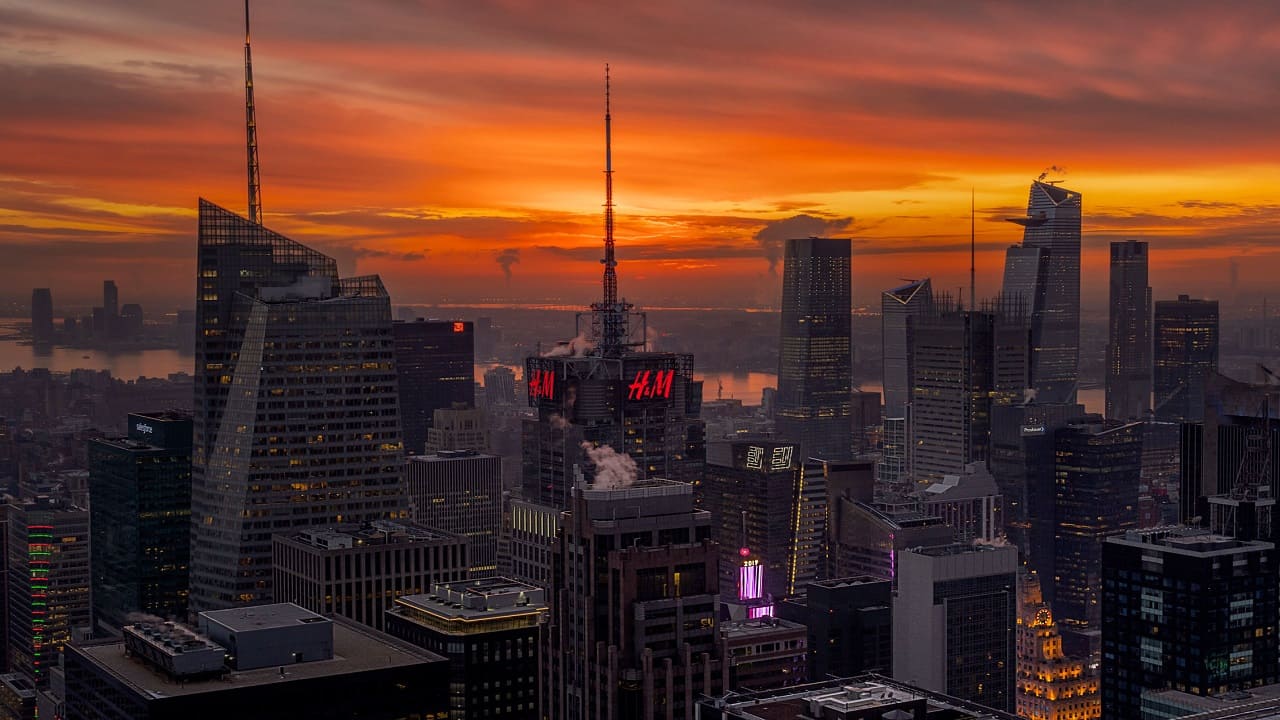 viaggio fotografico new york - grattacieli tramonto